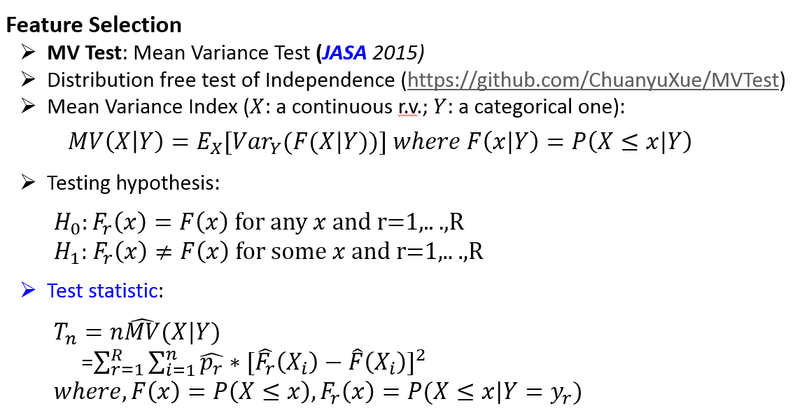 Mean Variance Test简介